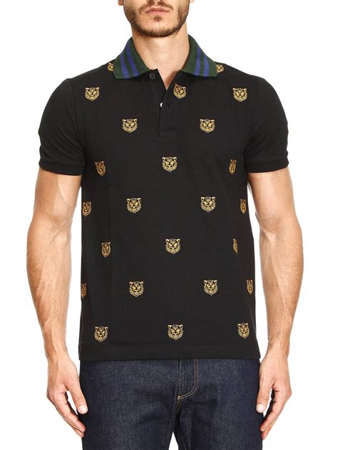 gucci tee tiger|gucci tiger embroidered polo shirt.